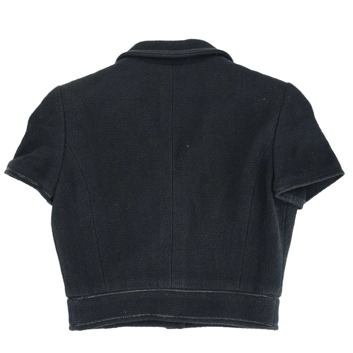 Chanel 1995 Single Breasted Short Sleeve Jacket Black #38