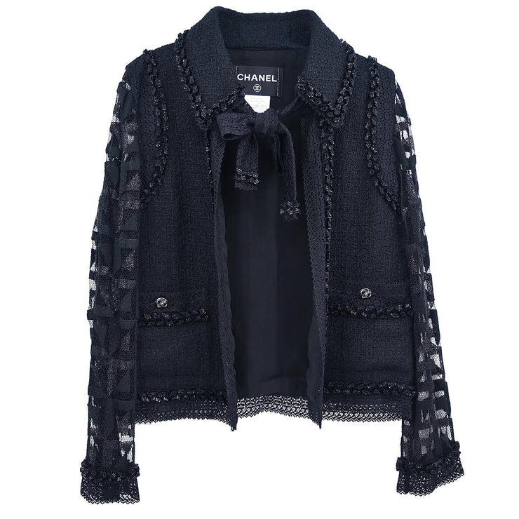 Chanel Lace Jacket Black 09C #36