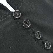 Chanel 1997 Flared Button-Up Dress Black #44