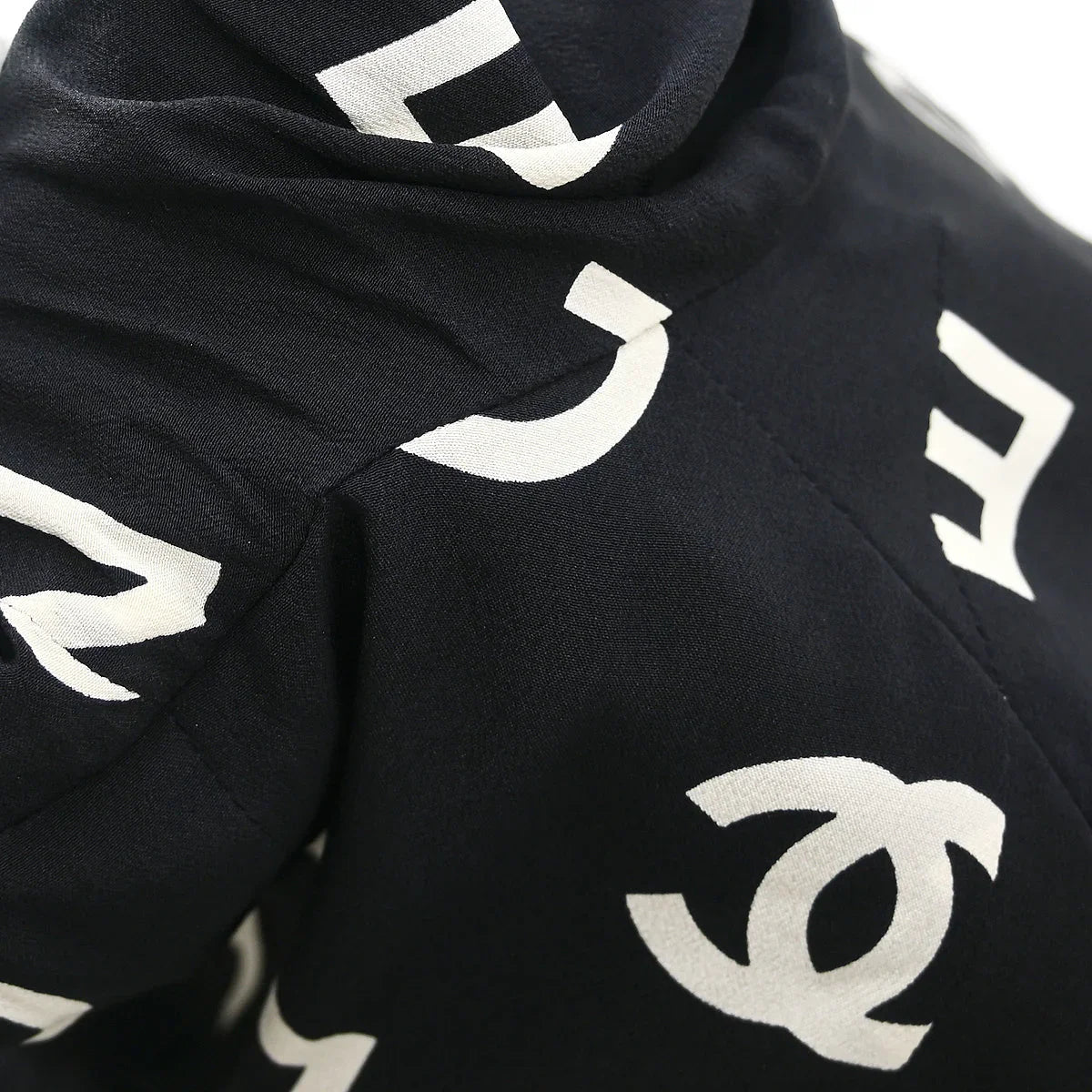 Chanel 1997 Flared Button-Up Dress Black #44