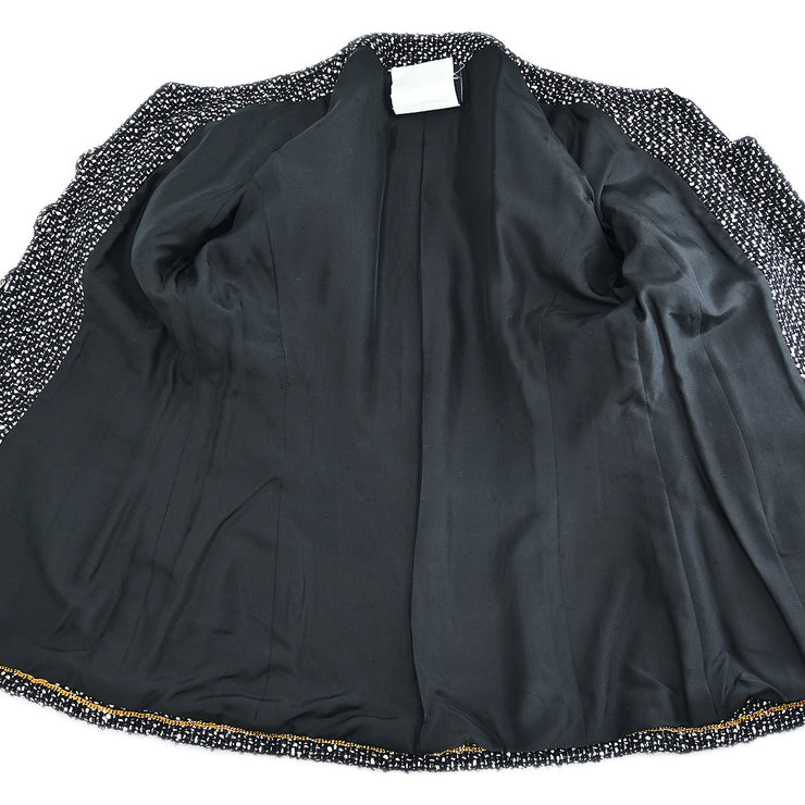 Chanel Collarless Jacket Black 93A #42