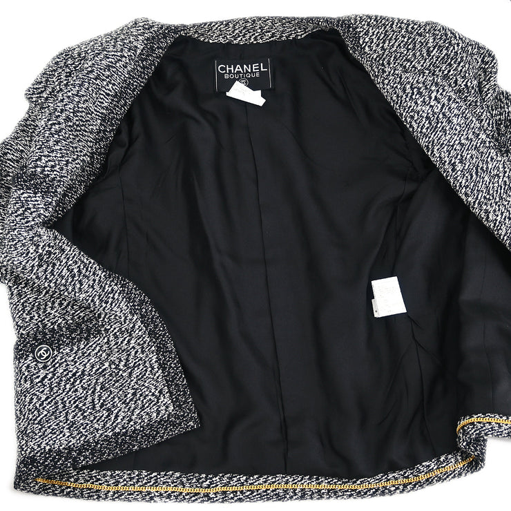 Chanel Collarless Jacket Black 97C #42