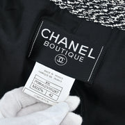 Chanel Collarless Jacket Black 97C #42