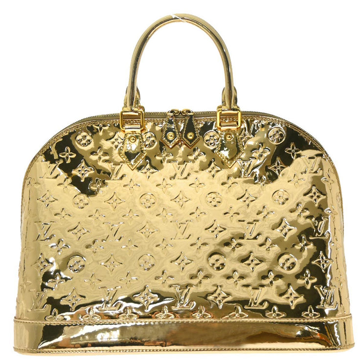 Louis Vuitton Gold Monogram Miroir Alma GM Handbag M95274