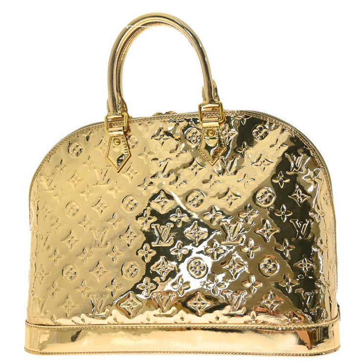 Louis Vuitton Gold Monogram Miroir Alma GM Handbag M95274