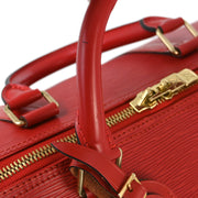 Louis Vuitton Red Epi Keepall 50 Travel Handbag M42967