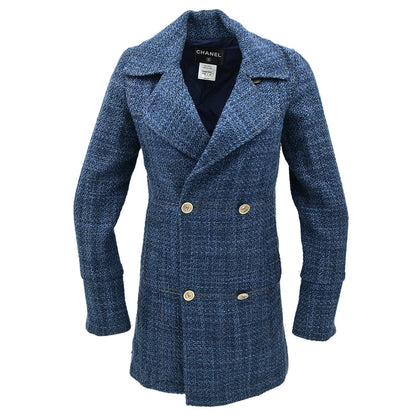 Chanel 2010 Double Breasted Jacket Blue #36