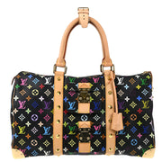 Louis Vuitton Black Monogram Multicolor Speedy 45 Handbag M92640