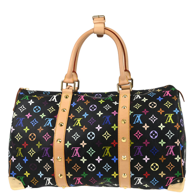 Louis Vuitton Black Monogram Multicolor Speedy 45 Handbag M92640