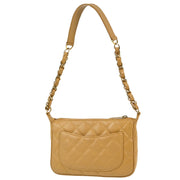 Chanel Beige Caviar Hobo Chain Handbag