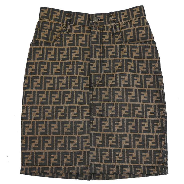 Fendi Zucca Skirt Brown #42