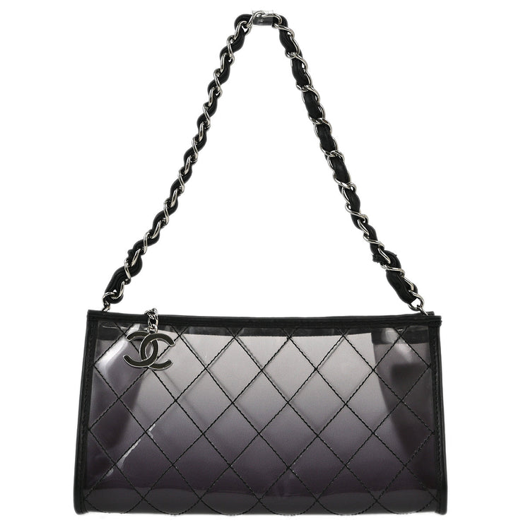 Chanel Black Vinyl Chain Handbag