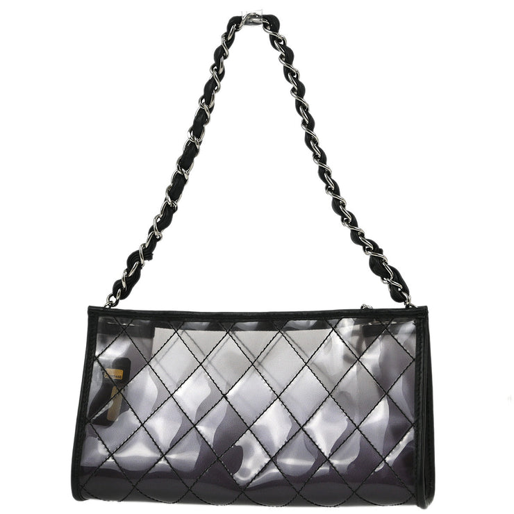 Chanel Black Vinyl Chain Handbag