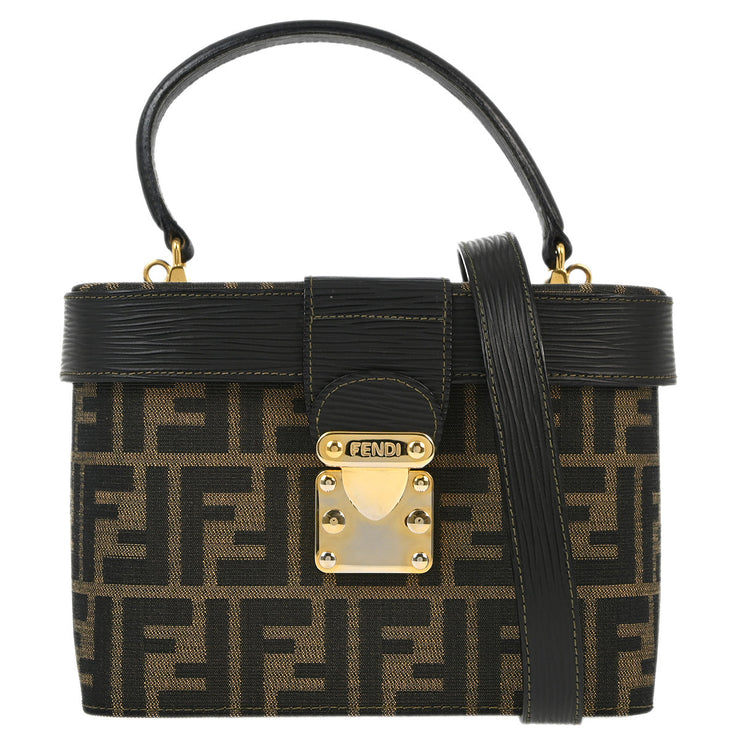 Fendi Brown Zucca Vanity 2way Shoulder Handbag