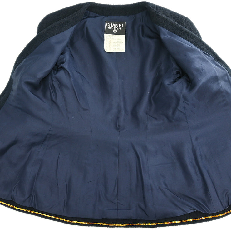 Chanel 1993 Setup Suit Jacket Skirt Navy 93P #36