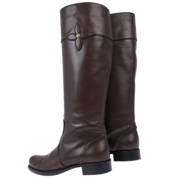 Louis Vuitton * Brown Boots Shoes #37 1/2