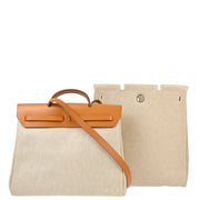 Hermes Natural Toile H Herbag MM 2 in 1 2way Shoulder Handbag