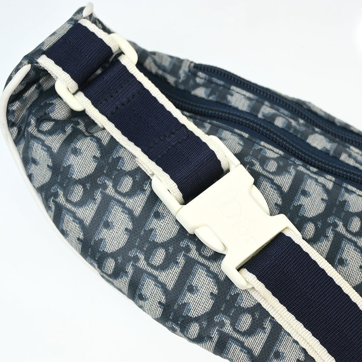 Christian Dior 2002 Navy Trotter Saddle Belt Bum Bag Pouch