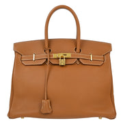 Hermes gold 2000 Togo Birkin 35 Handbag