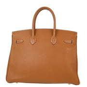 Hermes gold 2000 Togo Birkin 35 Handbag