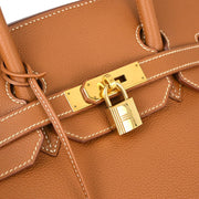 Hermes gold 2000 Togo Birkin 35 Handbag