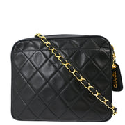 Chanel Black Lambskin Camera Bag Mini