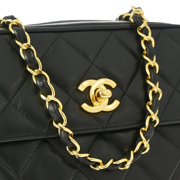 Chanel Black Lambskin Camera Bag Mini