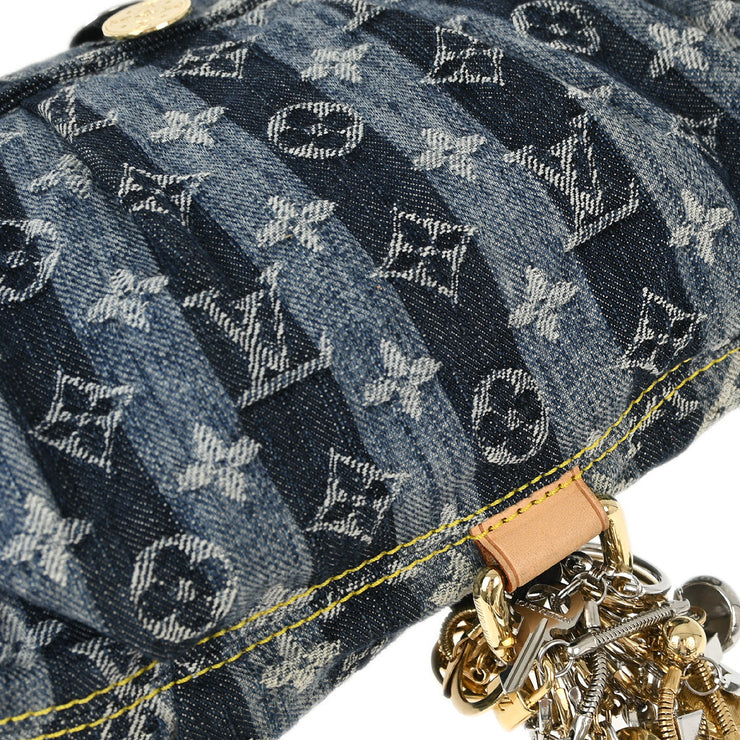 Louis Vuitton Blue Monogram Denim Mini Pleaty Raye Handbag M95332