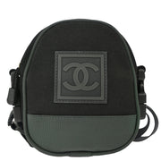 Chanel Black Green Sport Line Bum Shoulder Bag