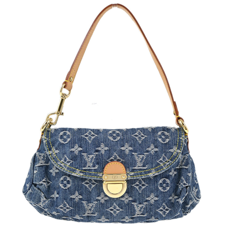 Louis Vuitton Blue Monogram Denim Mini Pleaty Handbag M95050