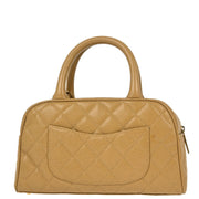 Chanel Beige Caviar Bowling Bag 27