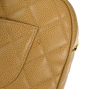 Chanel Beige Caviar Bowling Bag 27