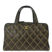 Chanel Brown Calfskin Wild Stitch Handbag