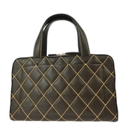 Chanel Brown Calfskin Wild Stitch Handbag