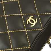 Chanel Brown Calfskin Wild Stitch Handbag