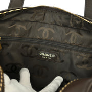 Chanel Brown Calfskin Wild Stitch Handbag