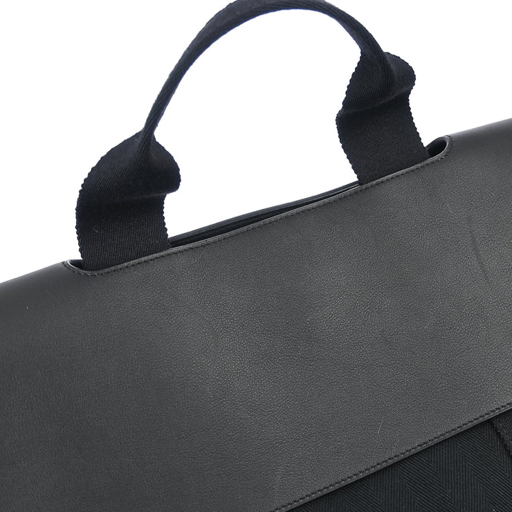 Hermes Black Toile Chevrons Valparaiso MM Tote Bag