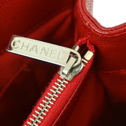 Chanel Red Caviar Grand Shopping Tote GST Chain Handbag