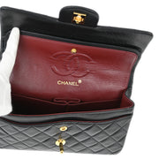 Chanel Black Lambskin Small Classic Double Flap Shoulder Bag