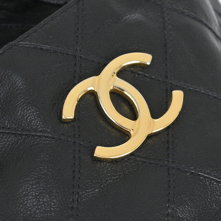 Chanel Black Lambskin Bucket Shoulder Bag