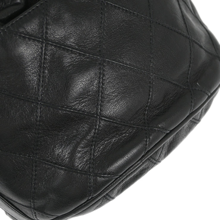 Chanel Black Lambskin Bucket Shoulder Bag