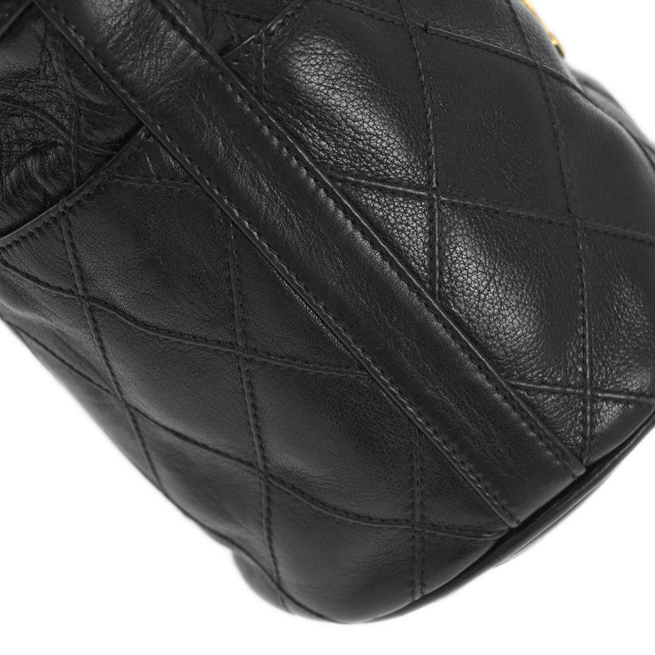 Chanel Black Lambskin Bucket Shoulder Bag