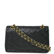 Chanel Black Lambskin Small Classic Double Flap Shoulder Bag