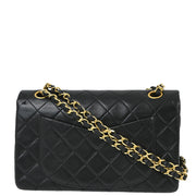 Chanel Black Lambskin Small Classic Double Flap Shoulder Bag