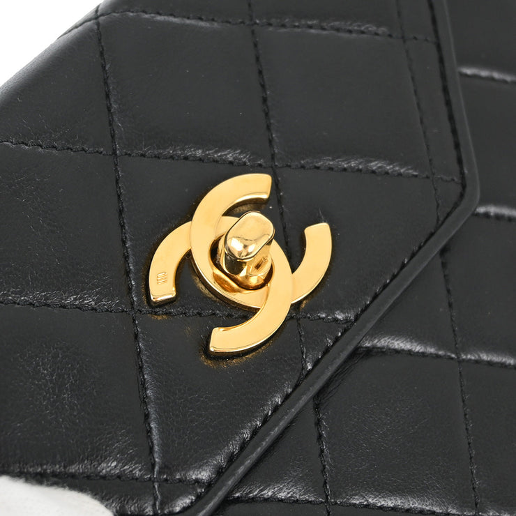 Chanel Black Lambskin Octagonal Chain Shoulder Bag