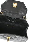 Chanel Black Lambskin Octagonal Chain Shoulder Bag