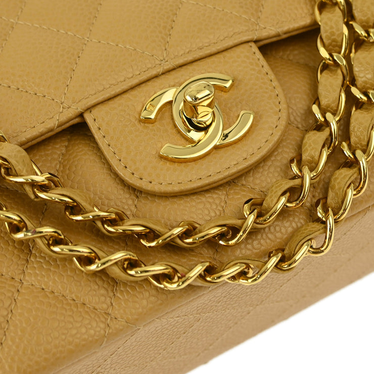 Chanel Beige Caviar Medium Classic Double Flap Bag