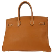 Hermes Gold Togo Birkin 35 Handbag