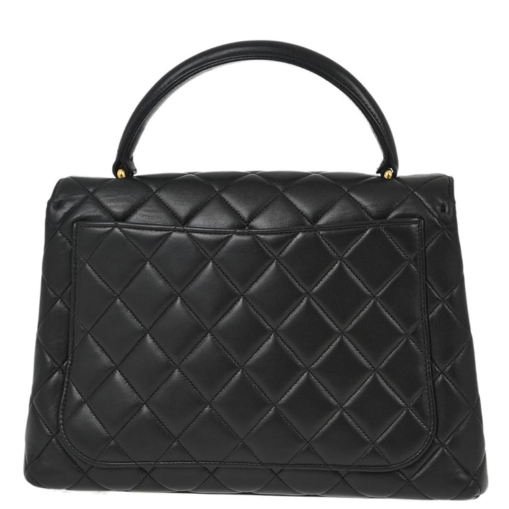 Chanel Black Lambskin Kelly Handbag