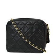 Chanel Black Lambskin Camera Bag Mini